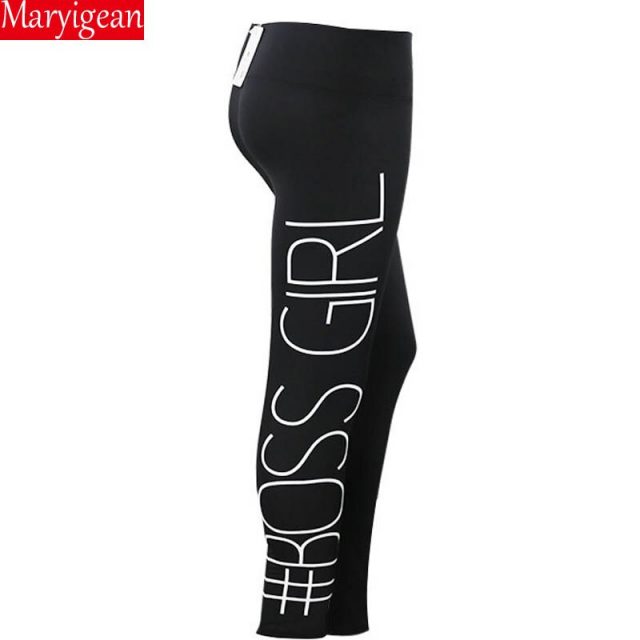 Maryigean Letters Printing Leggings 2019 New Fashion Slim High Waist Fitness Leggings Casual Leggings Fitness Workout Leggings