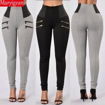 Maryigean Slim Fit High Waist Push Up Leggings Women Fashion Pacthwork Workout Fitness Legging Bodybuilding Sexy Female Pants