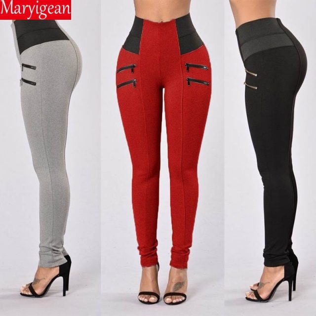 Maryigean Slim Fit High Waist Push Up Leggings Women Fashion Pacthwork Workout Fitness Legging Bodybuilding Sexy Female Pants