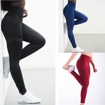 High Waist Fitness Leggings Women Push Up Workout Legging with Pockets Patchwork Leggins Pants Women Fitness Clothing Summer