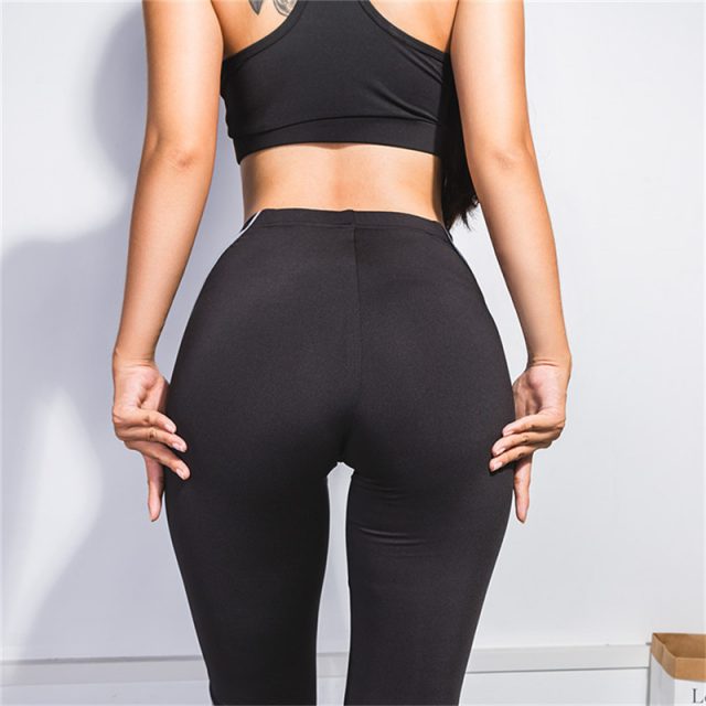 Legency Pants Activewear High Waist Fitness Leggings Patchwork Reflective Stripe Workout Stretch sports wear for women gym