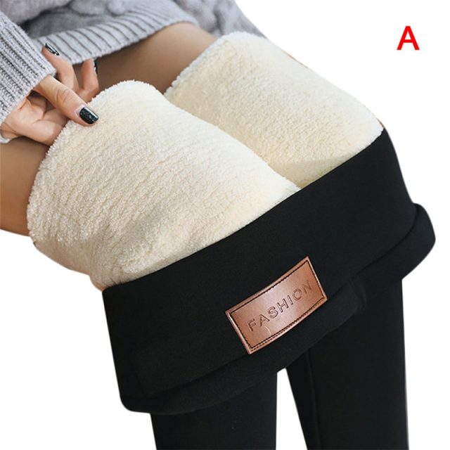 Women Thermals Thick Warm Fleece Lined Winter Stretchy Pencil Leggings Pants IK88