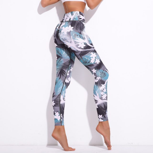Women Sportswear Sport Pants Printed Elastic Sport Leggings Yoga Leggings Yoga Pants Running Tights Workout Fitness Gym Leggings