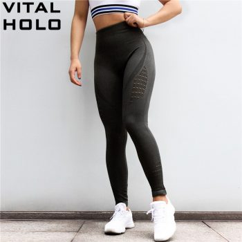 Solid Yoga Pants High Waist Elastic Yoga Sport Leggings Women Fitness Sport Running Pants Training Seamless Leggings Sports Wear