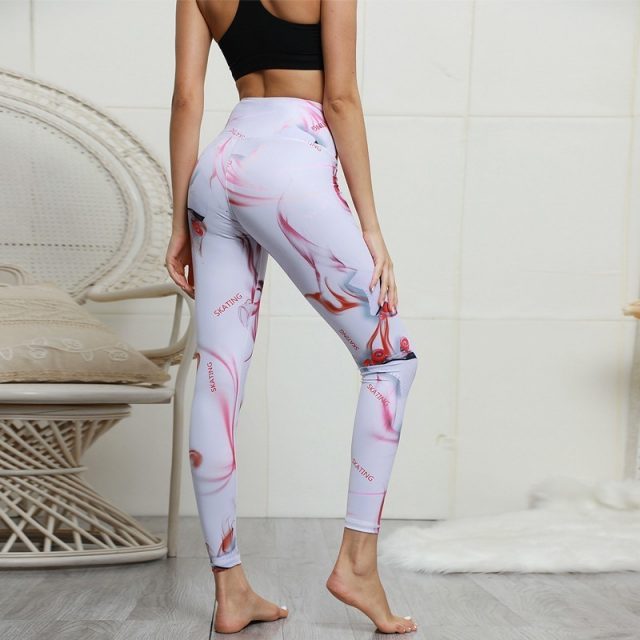 High Waist Yoga Leggings Sport Women Fitness Sport Yoga Pants Push Up Elastic Sport Tights Gym Workout Running Pants Sportswear