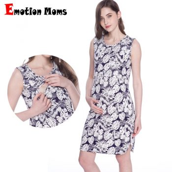 NEW Summer Maternity Clothing Sleeveless Breastfeeding Nursing Dress Floral Lactancia Dresses for Pregnant Woman BIG SIZE