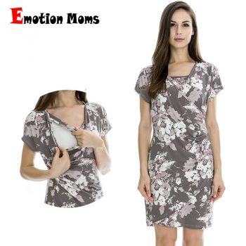 Emotion Moms Fashion Maternity Clothes Summer Nursing Breastfeeding Dresses for Pregnant Women Maternity Dress feeding Clothes