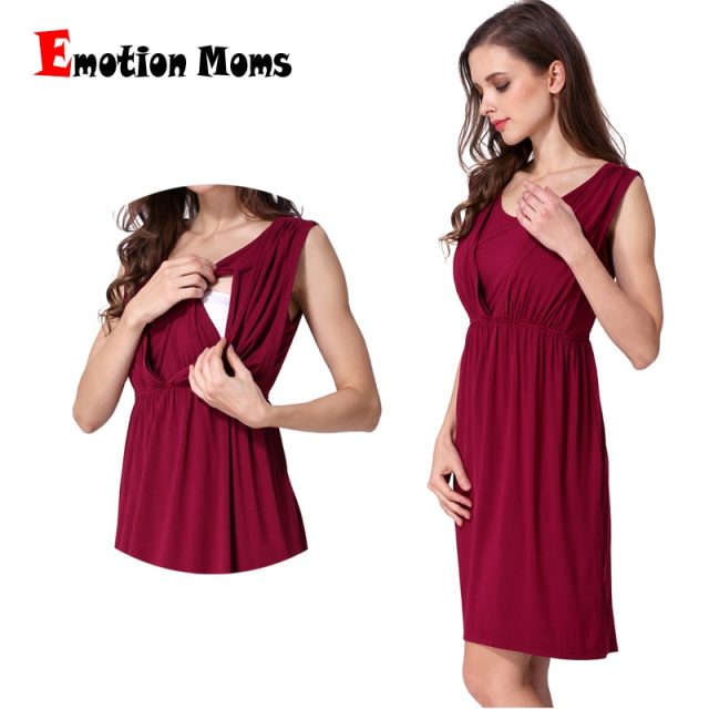 Emotion Moms V-Neck Summer maternity clothes Maternity Dresses Breastfeeding Clothes For Pregnant Women Nursing pregnant dress
