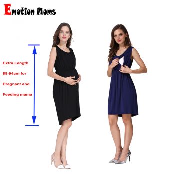 Emotion Moms Summer Pregnant Women Maternity Clothes Breastfeeding Dress Nursing Lactation Wear Cool Fabric Wholesale 2pcs/lot