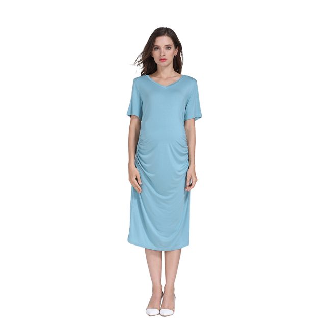 Emotion Moms Summer Pregnant Clothes Women Plus Size Pregnancy Nightgown Maternity Night Dress Wholesale 2pcs/lot