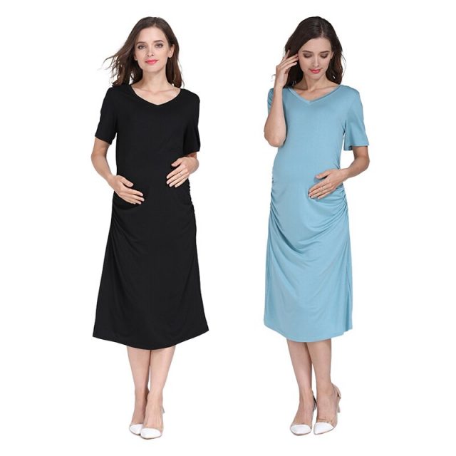 Emotion Moms Summer Pregnant Clothes Women Plus Size Pregnancy Nightgown Maternity Night Dress Wholesale 2pcs/lot
