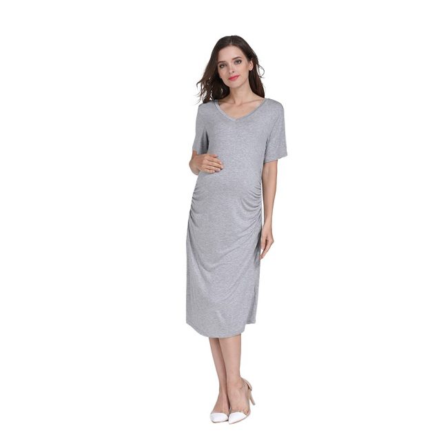 Emotion Moms Summer Pregnant Clothes Women Plus Size Pregnancy Nightgown Maternity Night Dress Wholesale 2pcs/lot