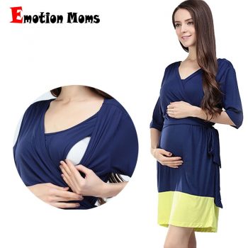 Emotion Moms Fashion Maternity Clothes Modal maternity dresses Breastfeeding clothes for Pregnant Women Nursing pregnant dress