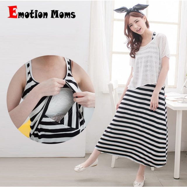 Emotion Moms Fashion Maternity Clothes Summer Dress Maternity Dress for Pregnant Women Nursing Dresses Breast Feeding Clothes
