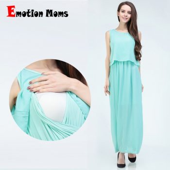 Emotion Moms Chiffon Nursing clothes summer Breastfeeding maternity dresses pregnant dress pregnancy clothes for Pregnant Women
