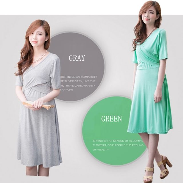 Emotion Moms Maternity Clothes Fashion Maternity Dresses pregnancy Breastfeeding clothing for Pregnant Women Nursing Dress