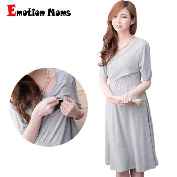 Emotion Moms Maternity Clothes Fashion Maternity Dresses pregnancy Breastfeeding clothing for Pregnant Women Nursing Dress