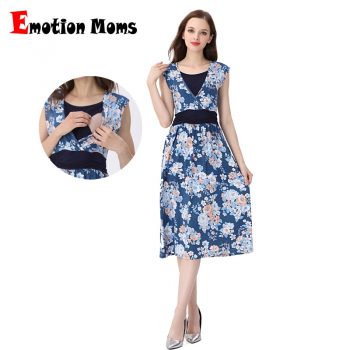 Emotion Moms Summer Maternity Clothes Nursing Pregnant Dress Breastfeeding Nursing Clothes  Maternity Dresses For Pregnant Women