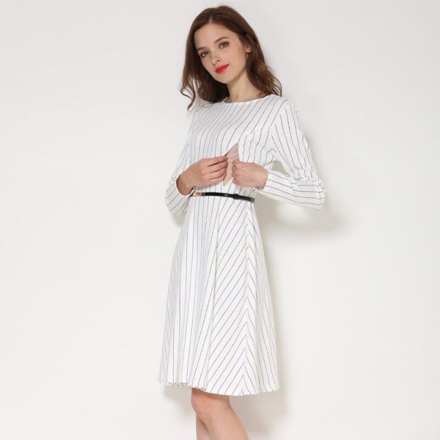 Emotion Moms Long Sleeve Maternity Clothes Nursing Dress Patchwork Breastfeeding Dress for Pregnant Women Maternity dresses
