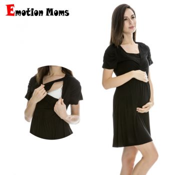 Emotion Moms Summer Modal maternity Clothes pregnancy clothes for Pregnant Women maternity dresses nursing Breastfeeding dress