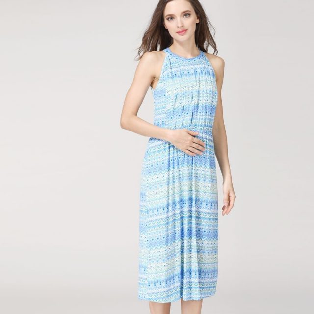 Emotion Moms Fashion Summer Maternity Clothes nursing Dress Breastfeeding Dress for Pregnant Women Maternity Dresses Soft Fabric