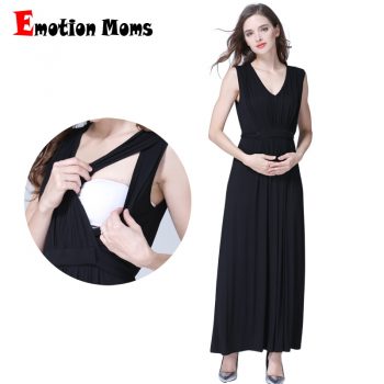Emotion Moms Long Party Evening Dresses Maternity Clothes Maternity Nursing Breastfeeding pregnancy Dresses for Pregnant Women