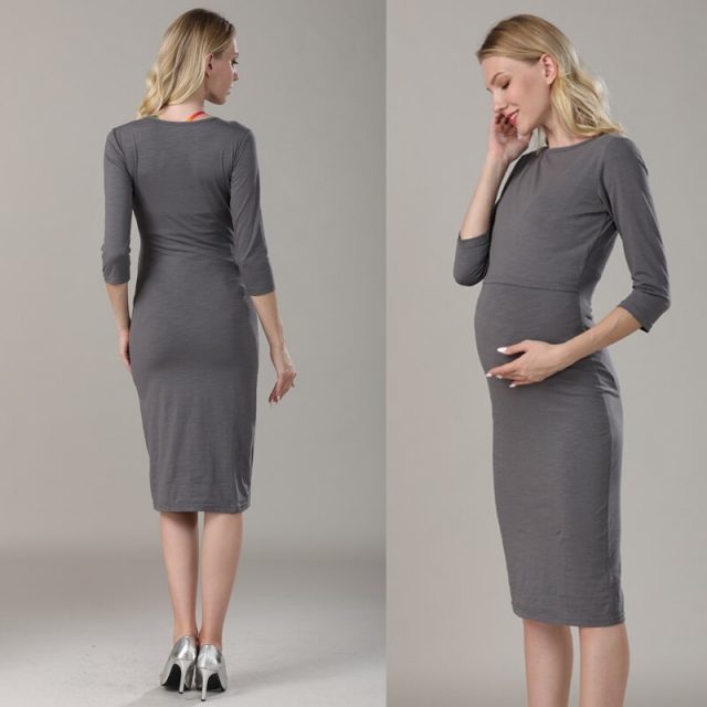 Emotion Moms Maternity Dresses Pregnancy Clothes Party Maternity Clothes For Pregnant Women Nursing Dress Breastfeeding Dresses