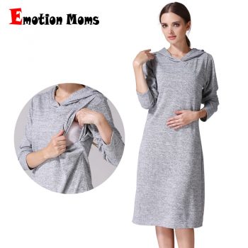 Emotion Moms Long Sleeve pregnancy Maternity Clothes Nursing Clothing Breastfeeding Dresses for Pregnant Women Maternity dress