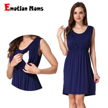 Emotion Moms Summer maternity Clothes Breastfeeding dress Sleeveless Maternity Dresses For Pregnant Women Nursing Vest skirt