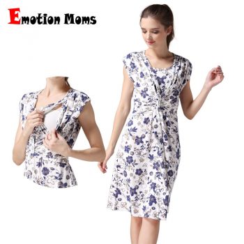 Emotion Moms summer maternity clothes nursing clothing nursing dress Breastfeeding Dress for Pregnant Women maternity dresses