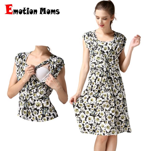 Emotion Moms maternity clothes Summer maternity dresses nursing dress Breastfeeding Dresses pregnancy clothes for Pregnant Women