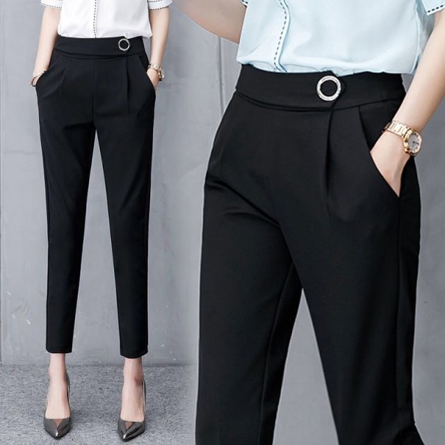 MISSMEOW  harem pants summer women’s pants women high waist  women pants casual office Trousers Slim Stretch women’s trousers