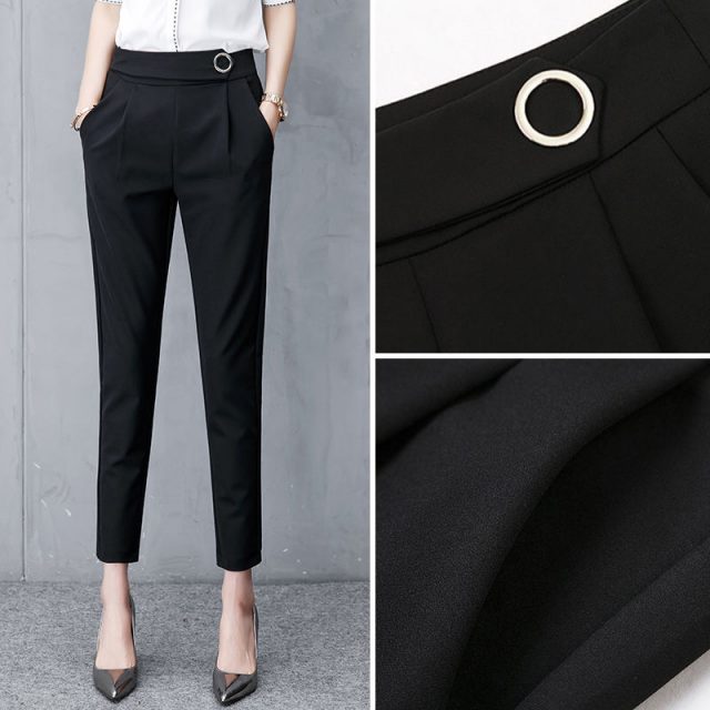 MISSMEOW  harem pants summer women’s pants women high waist  women pants casual office Trousers Slim Stretch women’s trousers