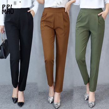 Fashion Summer and Autumn New Thin Stretch Harem Pants 2019 Women Loose Large Size Korean Wild Trousers Casual Trousers Women
