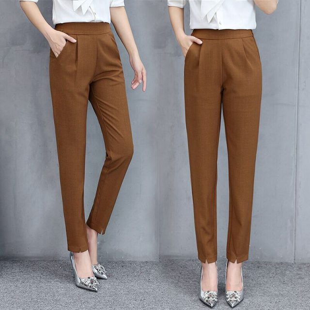 Fashion Summer and Autumn New Thin Stretch Harem Pants 2019 Women Loose Large Size Korean Wild Trousers Casual Trousers Women