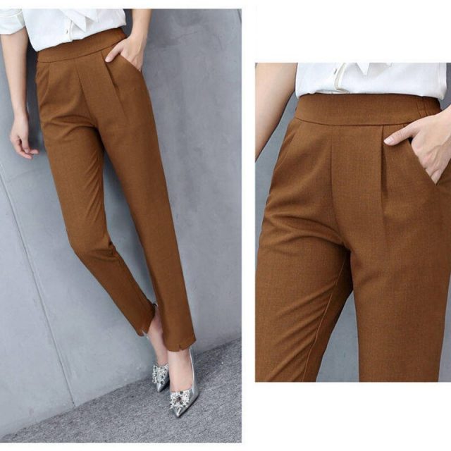 Fashion Summer and Autumn New Thin Stretch Harem Pants 2019 Women Loose Large Size Korean Wild Trousers Casual Trousers Women