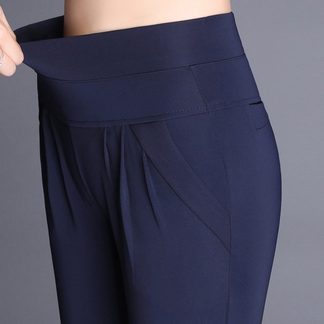 Vintage Casual High Waist Pants New Women Harem Pants Plus Size 6XL Women Loose Trousers Elastic Classic Pleated Pants 7433 50