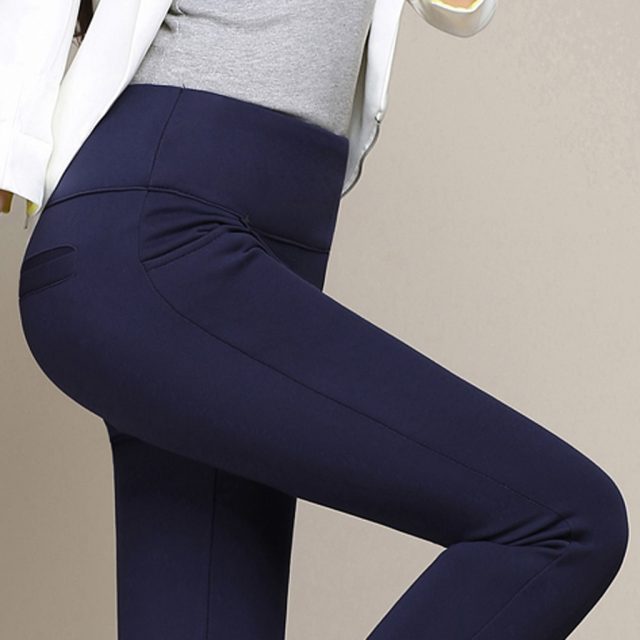 Women Winter Leggings Plus Size High Waist Stretch Thick Legging Solid Skinny Warm Velvet Pencil Pants Lady Trousers 2019 New