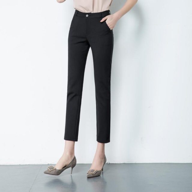 Women’s Casual Candy Pencil Pants 2019 New arrival 95% Cotton Elastic Slim Skinny Pants Femal Women’s Stretch Pencil Trousers