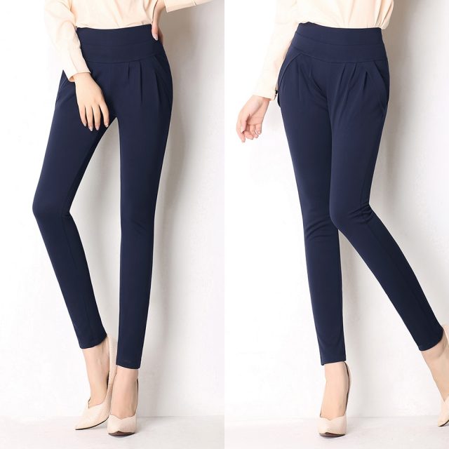 New Autumn Women Casual Loose High Waist Harem Pants Ladies Office Pants Plus Size Trousers S~4XL 5XL 6XL Blue Red Khaki Brown