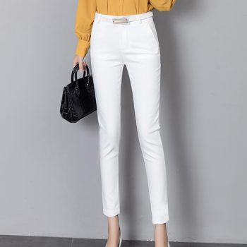 Summer Women Formal Pants Workwear 2019 Autumn Ankle-length Stretch Lady Pencil Trousers High Waist Capris Slim Bodycon Leggings