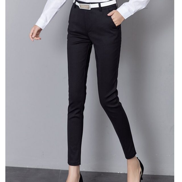 Summer Women Formal Pants Workwear 2019 Autumn Ankle-length Stretch Lady Pencil Trousers High Waist Capris Slim Bodycon Leggings