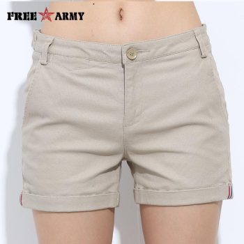 FreeArmy Brand Women's Shorts Summer Two Designs Female Casual Cotton Shorts Women Plain Denim Shorts Embroidery Short Lady