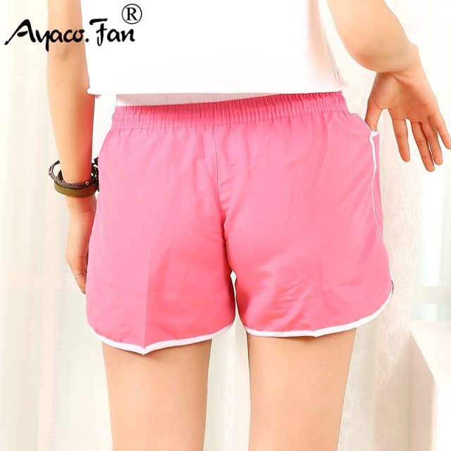 Hot Women Sports Shorts 2019 Summer New Cute Candy Color Patchwork Loose Shorts for Girls Lady Casual Soft Cozy Shorts Plus Size
