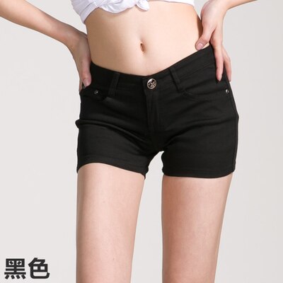 2019 Summer Womens Casual Jeans Shorts Plus Size Ladies Solid White Black Denim Shorts Female Slim Leisure Denim Shorts Feminino