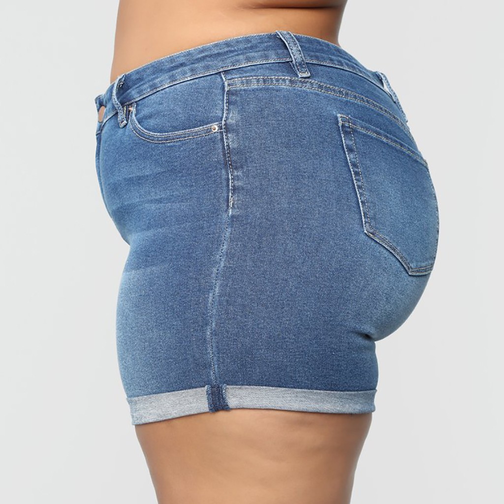fashion New women's summer short jeans denim women's pocket wash denim shorts polyester comfort material spodenki damskie 40*