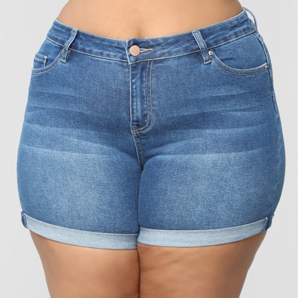 fashion New women's summer short jeans denim women's pocket wash denim shorts polyester comfort material spodenki damskie 40*