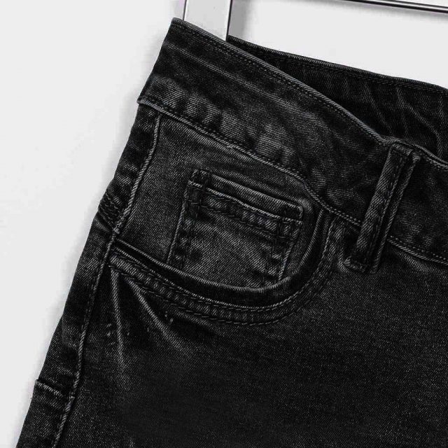 New Summer ladies hole denim shorts women’s low waist washed holes short paragraph mini jeans jeans shorts spodenki damskie 40*