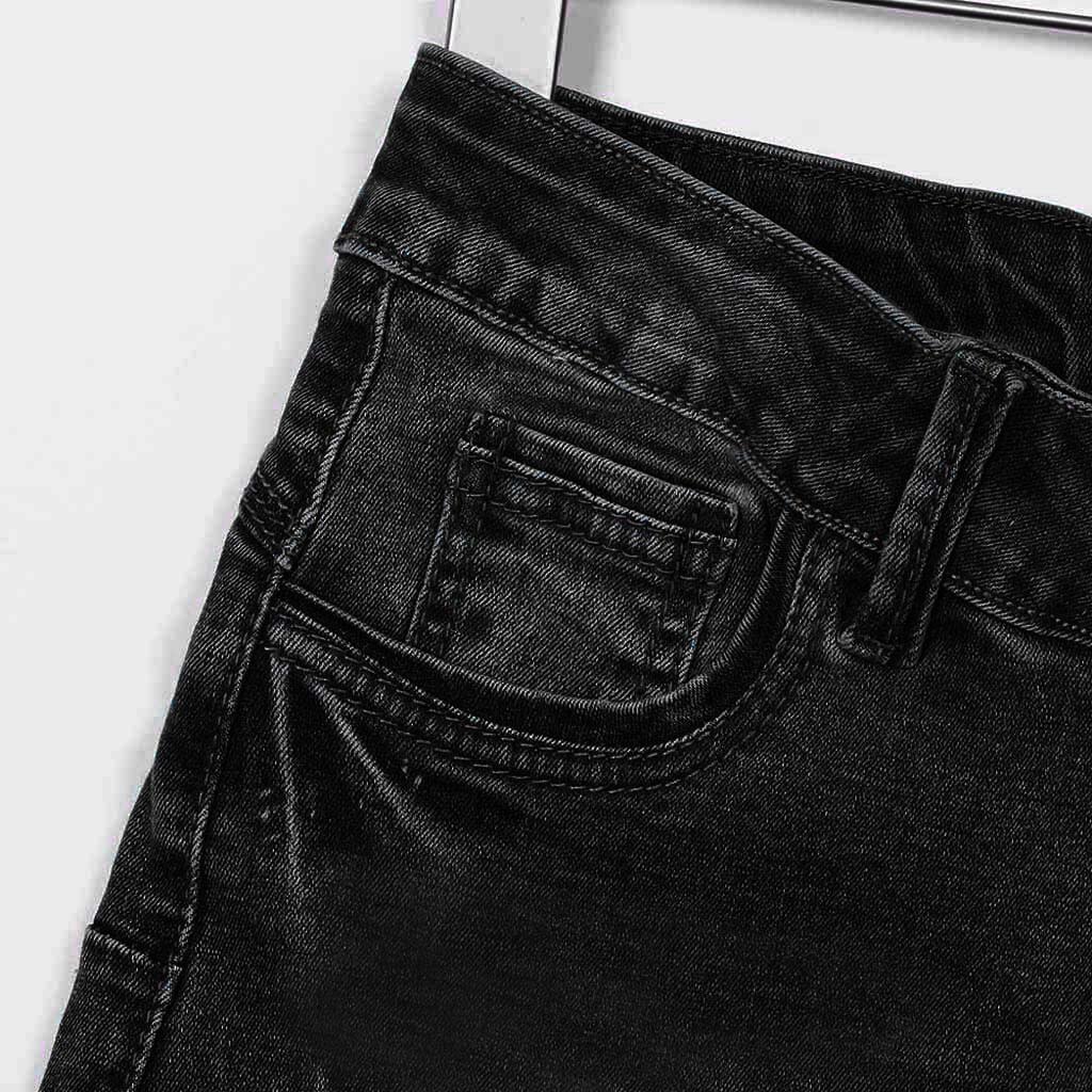 New Summer ladies hole denim shorts women's low waist washed holes short paragraph mini jeans jeans shorts spodenki damskie 40*