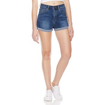 Summer women's high waist casual washed short mini short jeans fashion look fresh and comfortable polyester jeans shein 40*